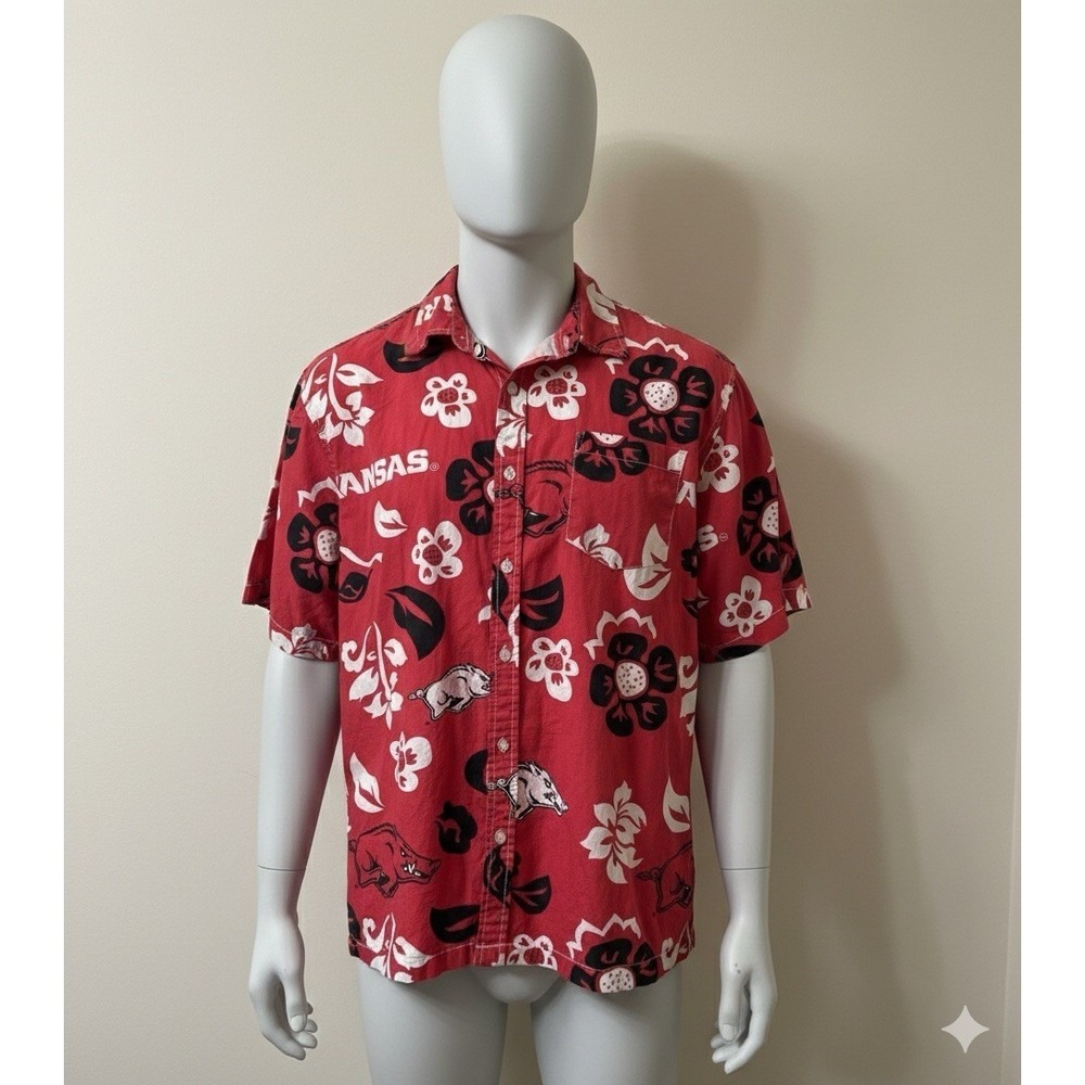 Arkansas Razorbacks Wes & Willy Hawaiian Shirt XL Hogs Gameday Resortwear